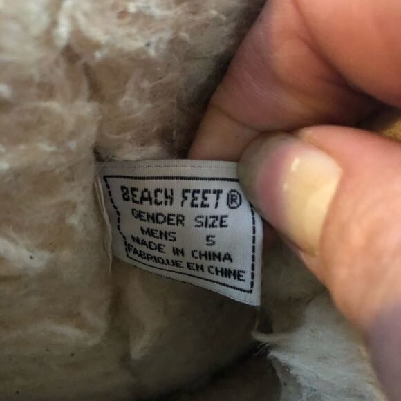 beach feet boots Tan cow suede upper wool lining size 8 women’s men's 5 READ - Picture 2 of 8